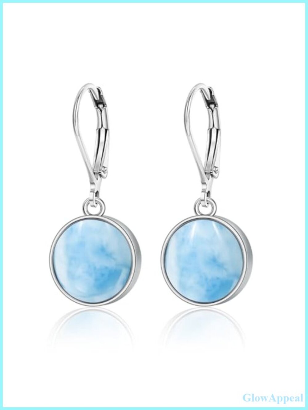 Larimar Star Dragonfly Sunflower Moonstone Black Onyx Drop Dangle Earrings